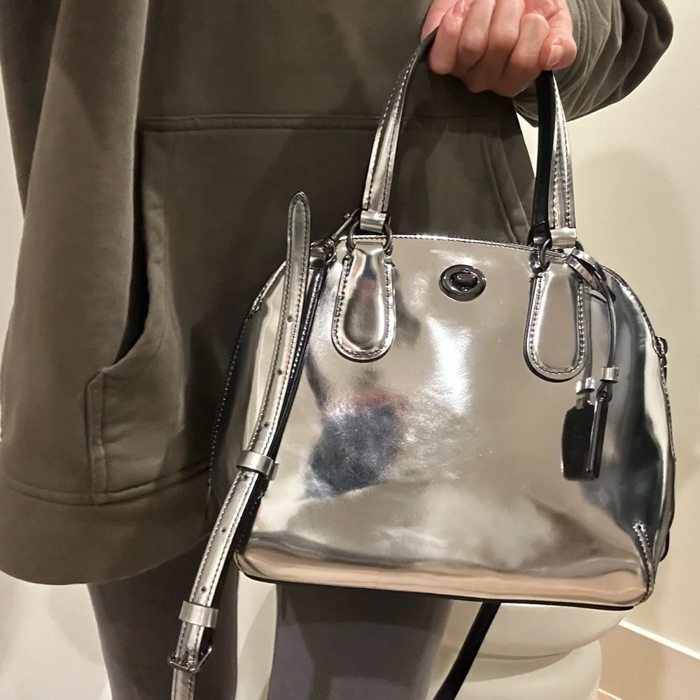 Coach Prince Street Mini Satchel - Mirrored Metallic - Picture 6 of 6